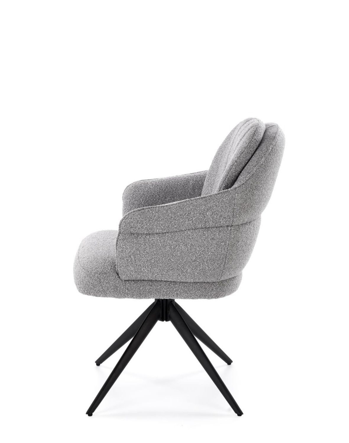 krzesło z funkcją obracania k570, boucle, szare