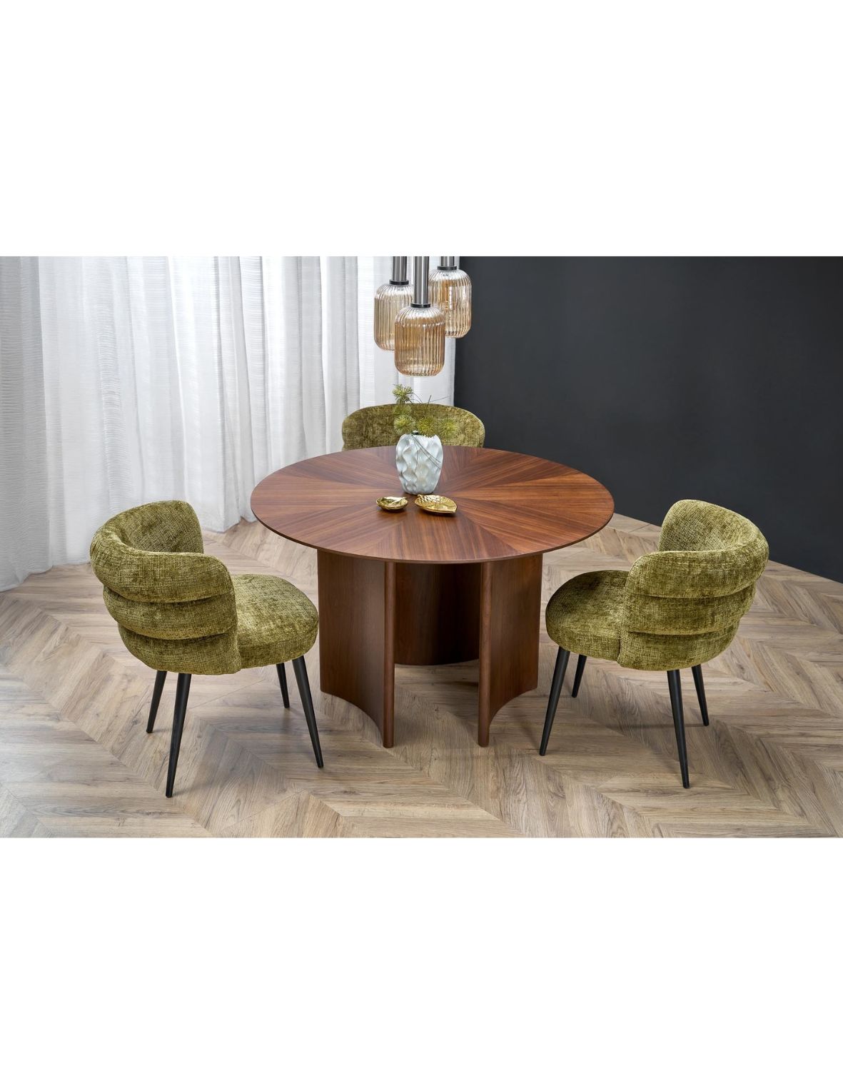 krzesło do jadalni k575, oliwkowe