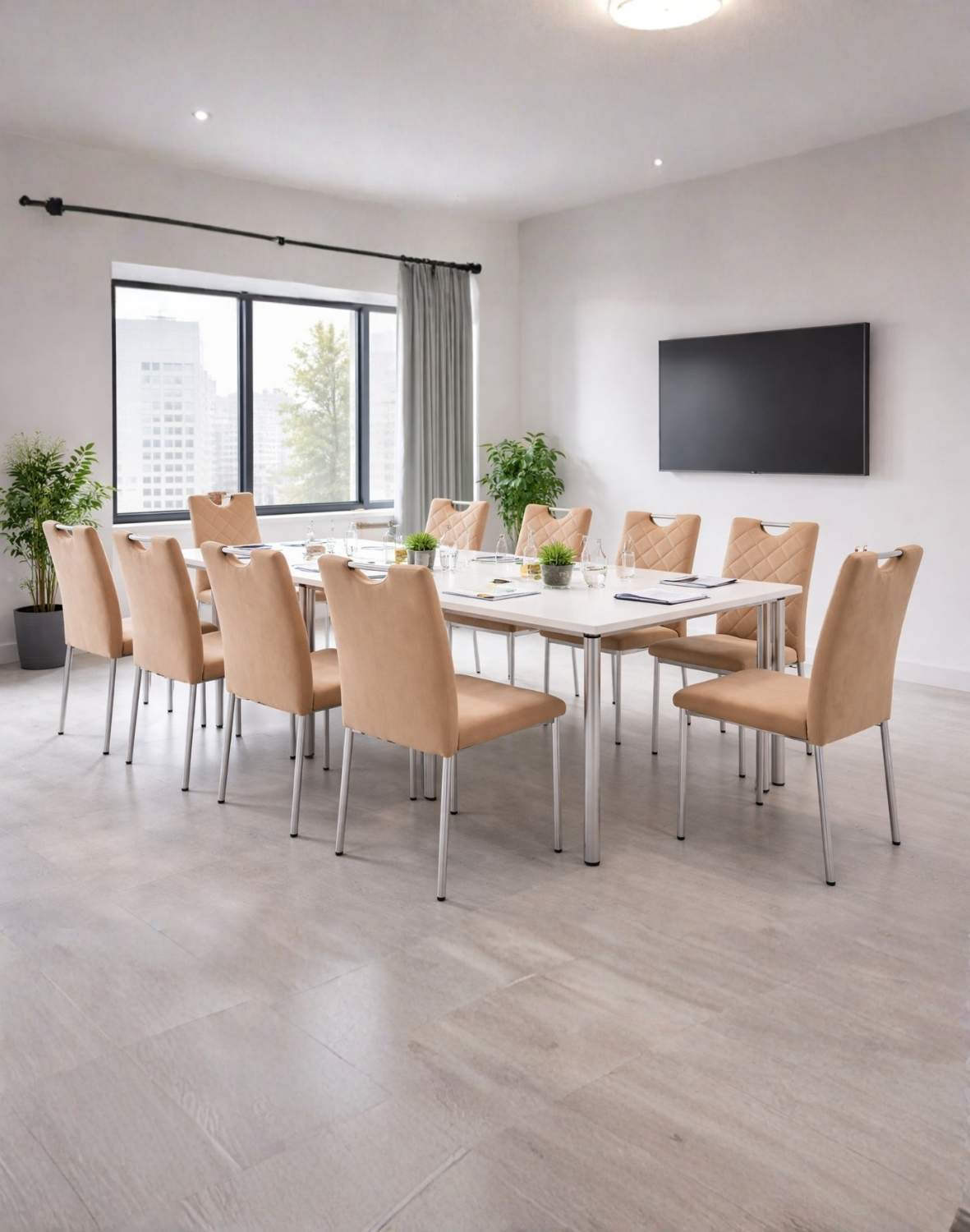 krzesło beżowe k578, tapicerowane, welwet