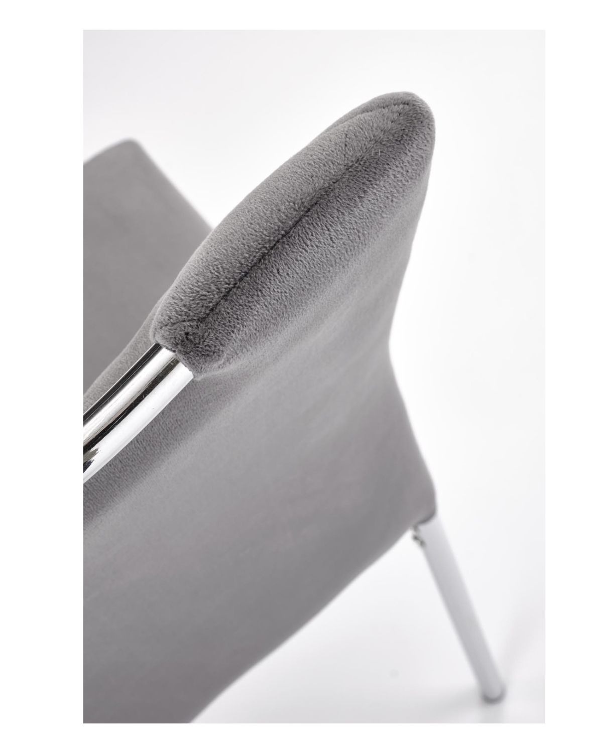 krzesło szare k578, tapicerowane, welwet