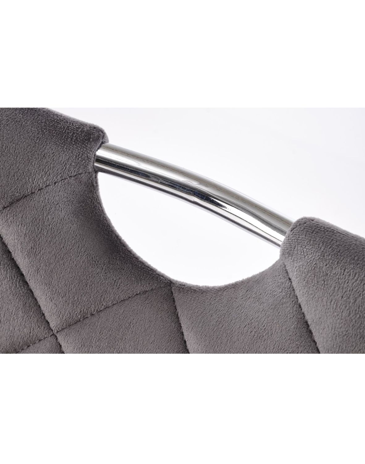 krzesło szare k578, tapicerowane, welwet