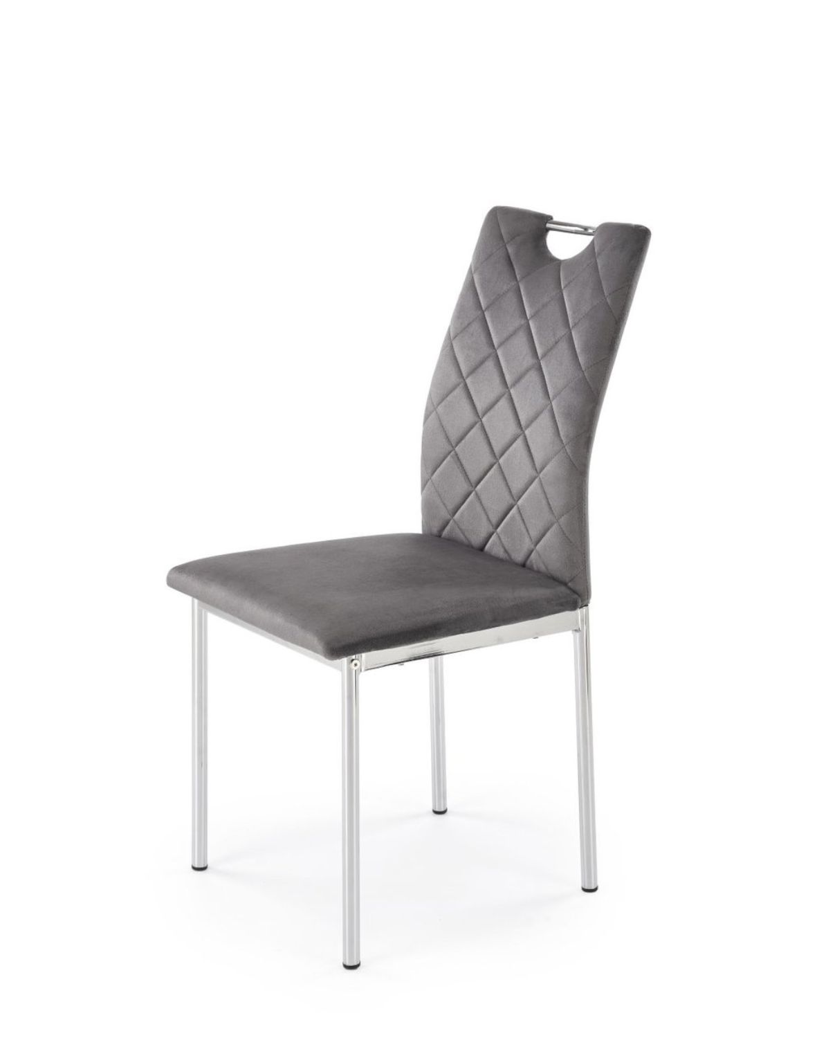 krzesło szare k578, tapicerowane, welwet