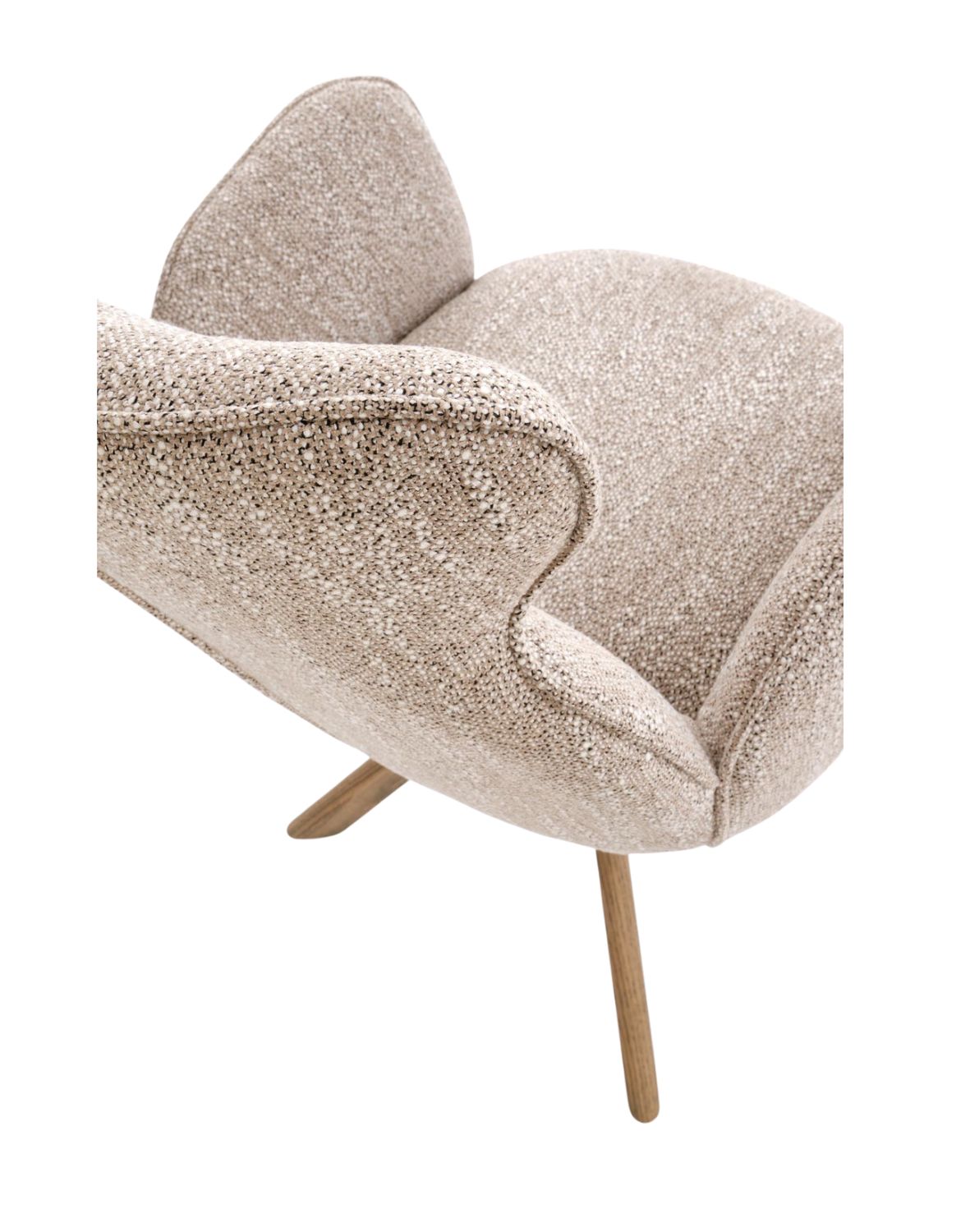 krzesło do jadalni k585, funkcja obracania, ciemny beż