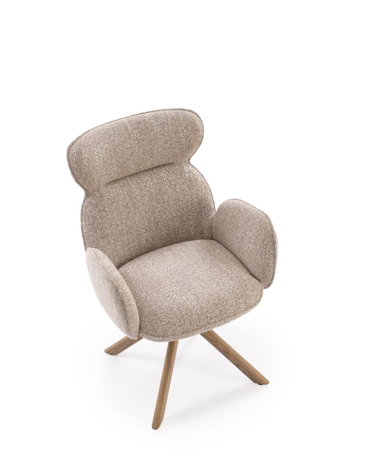 krzesło do jadalni k585, funkcja obracania, ciemny beż