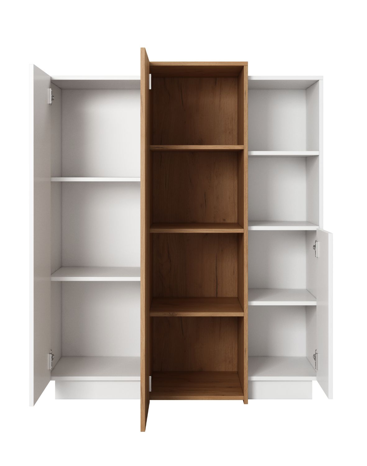 nowoczesna komoda 3d 3 biała dąb craft