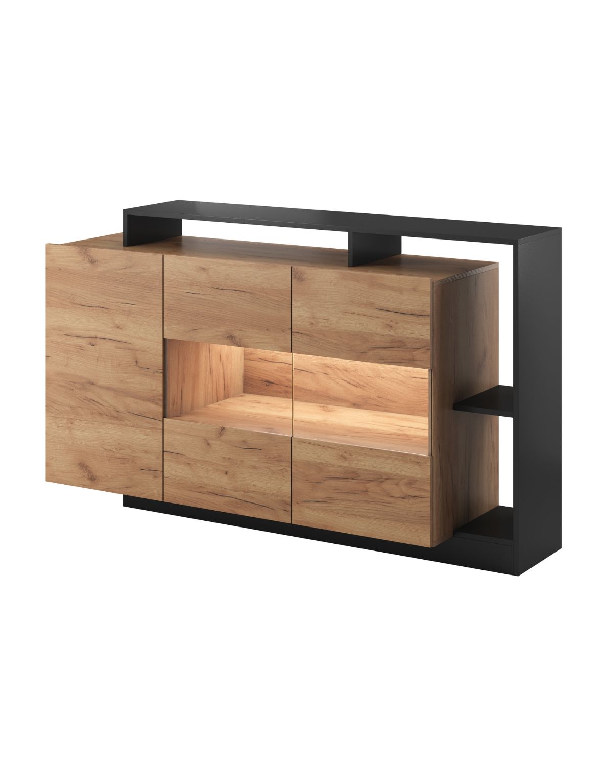 komoda do salonu alva grafitowa