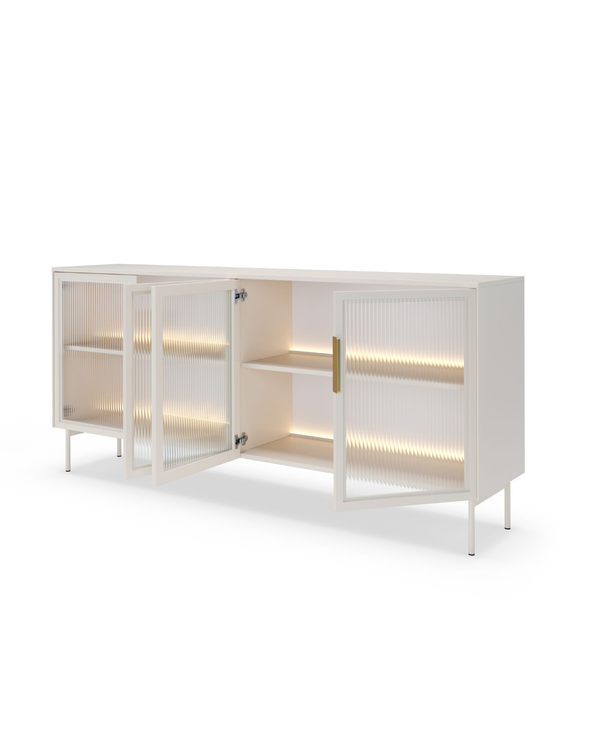 komoda kaszmirowa lumi b z przeszkleniem