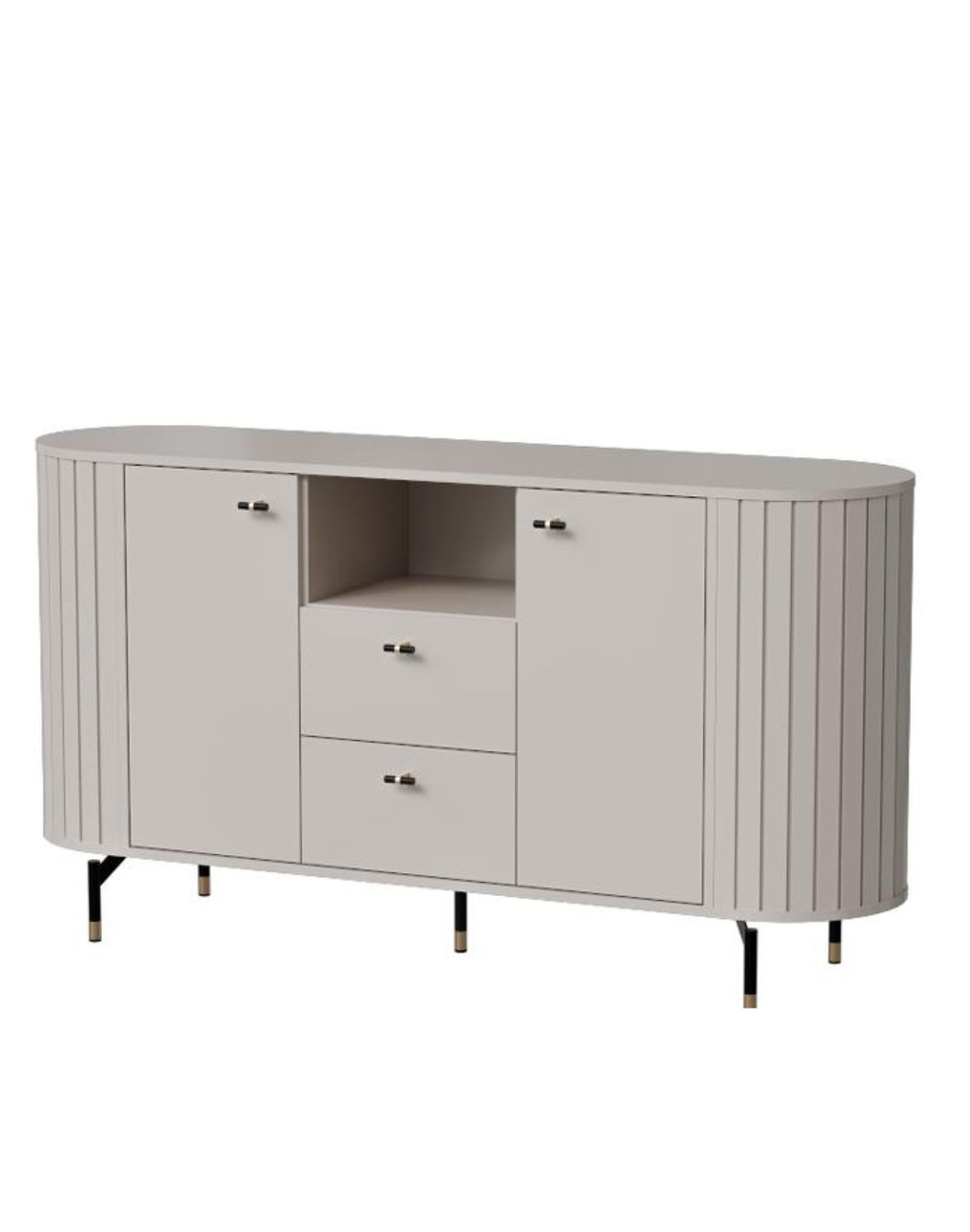 Komoda se zásuvkami a skříňkami s drážkováním cashmere ZANTE ZA2