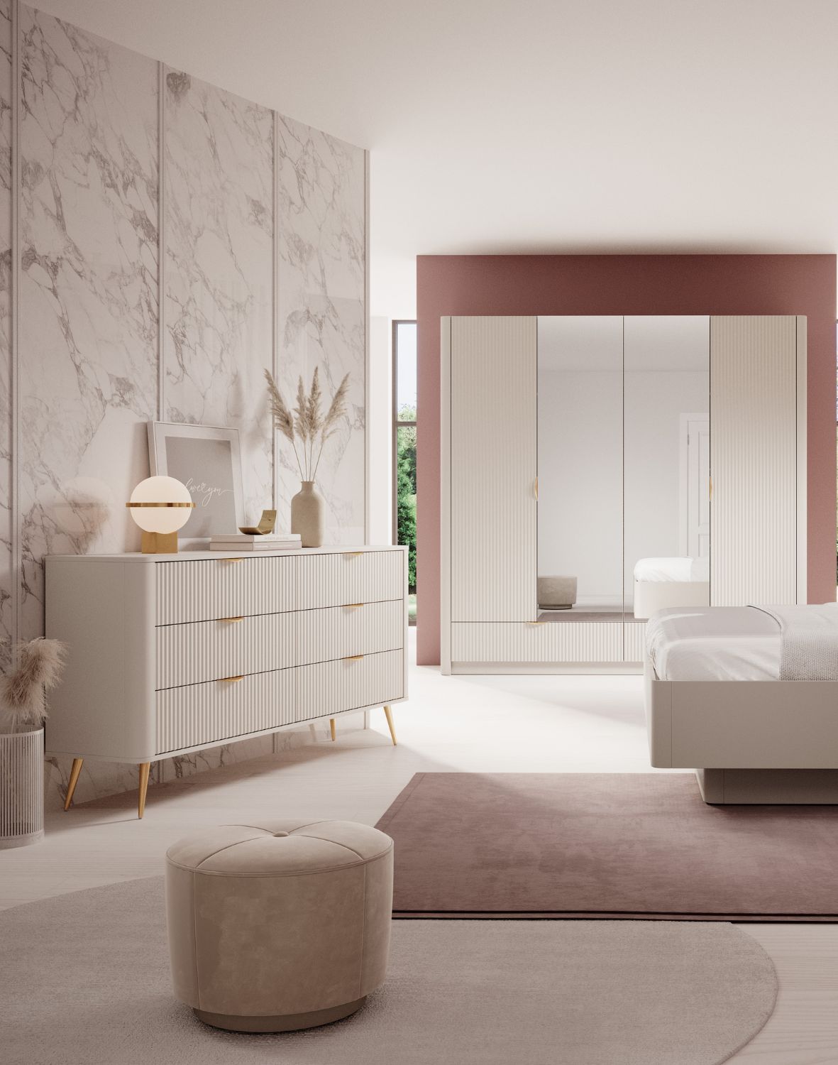 beżowa komoda z szufladami na lante b