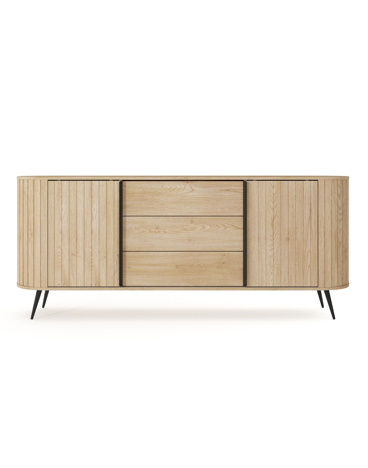 duża komoda z lamelami do salonu lovi 192 cm