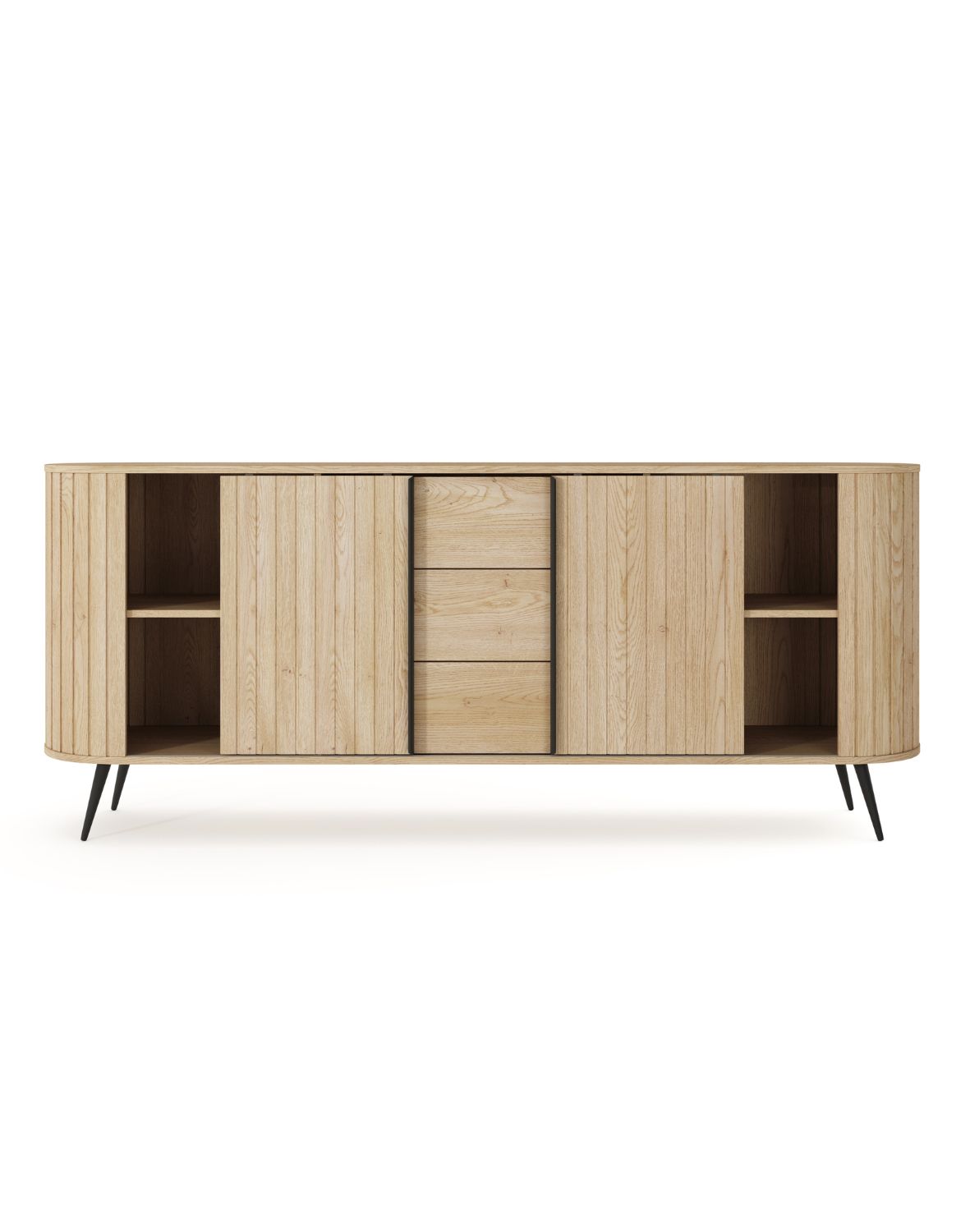 duża komoda z lamelami do salonu lovi 192 cm