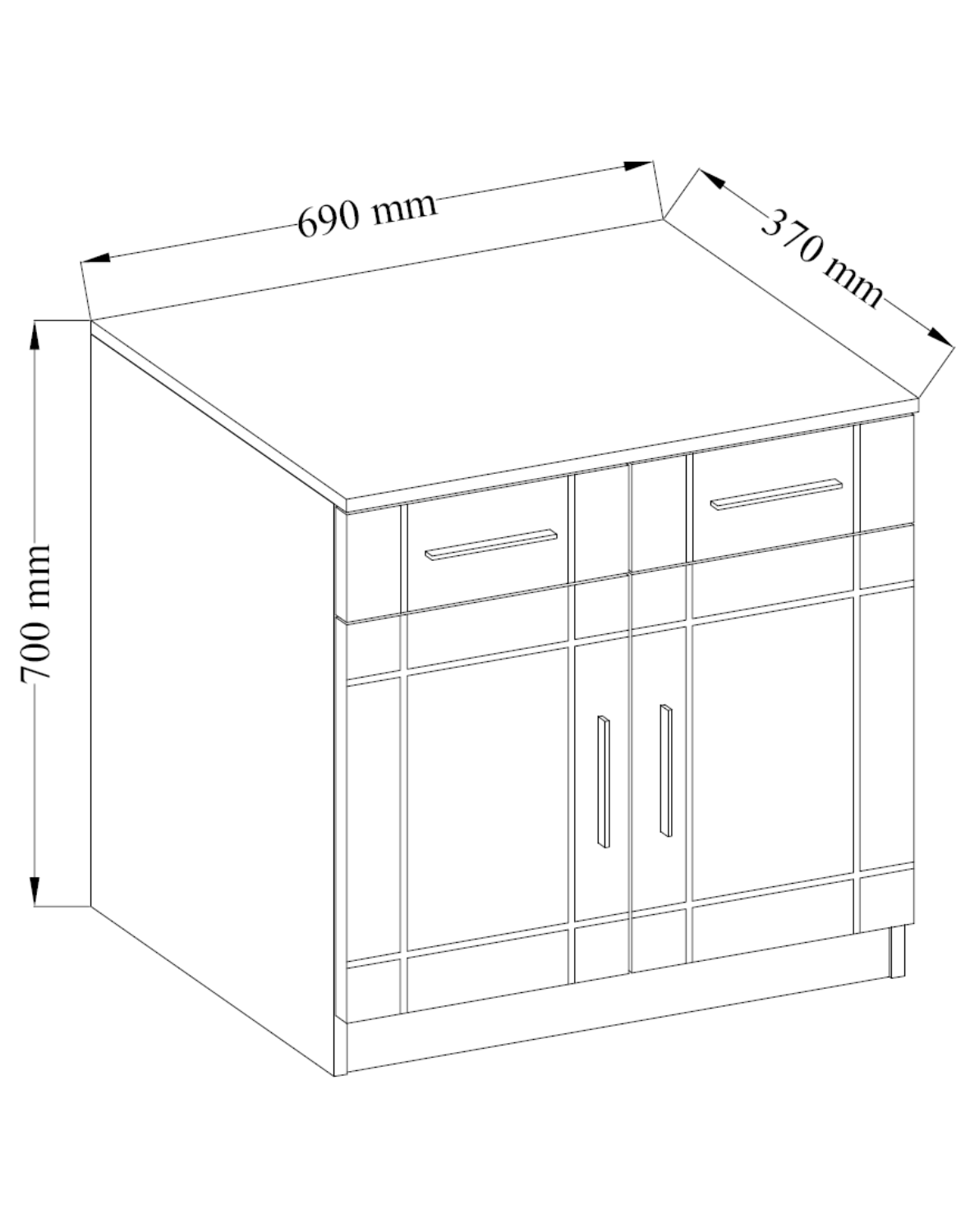 komoda paris gh 2f2s grafit dab sonoma