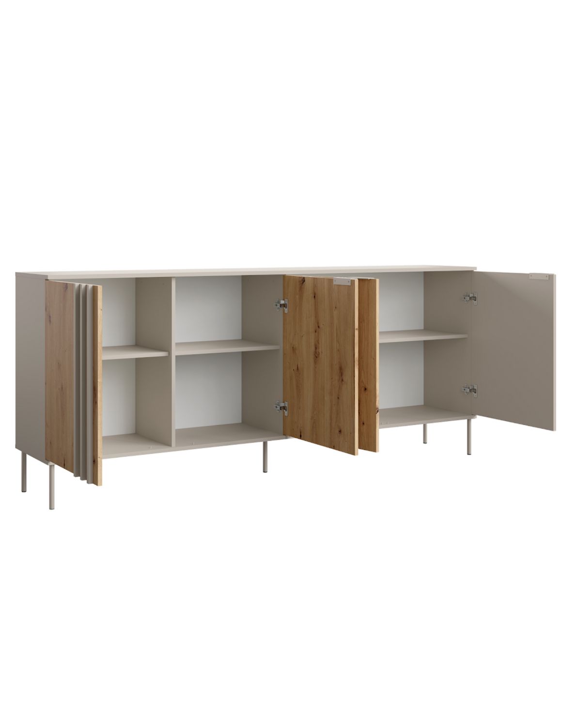 Komoda Rimini 04 z drzwiami 4D, kaszmir + dąb artisan