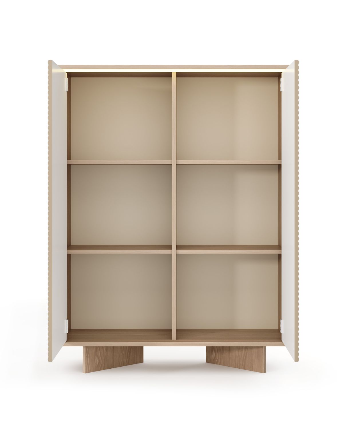 komoda wysoka semi a led cappuccino bolivar naturalny