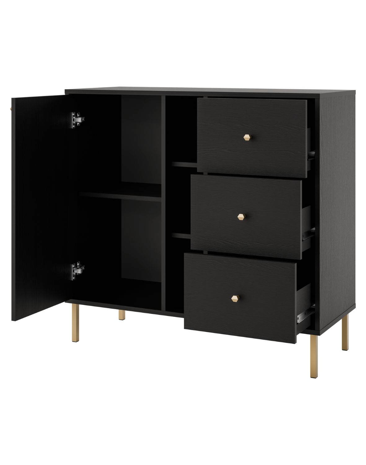 komoda tokyo 2 czarny 2f typ 824