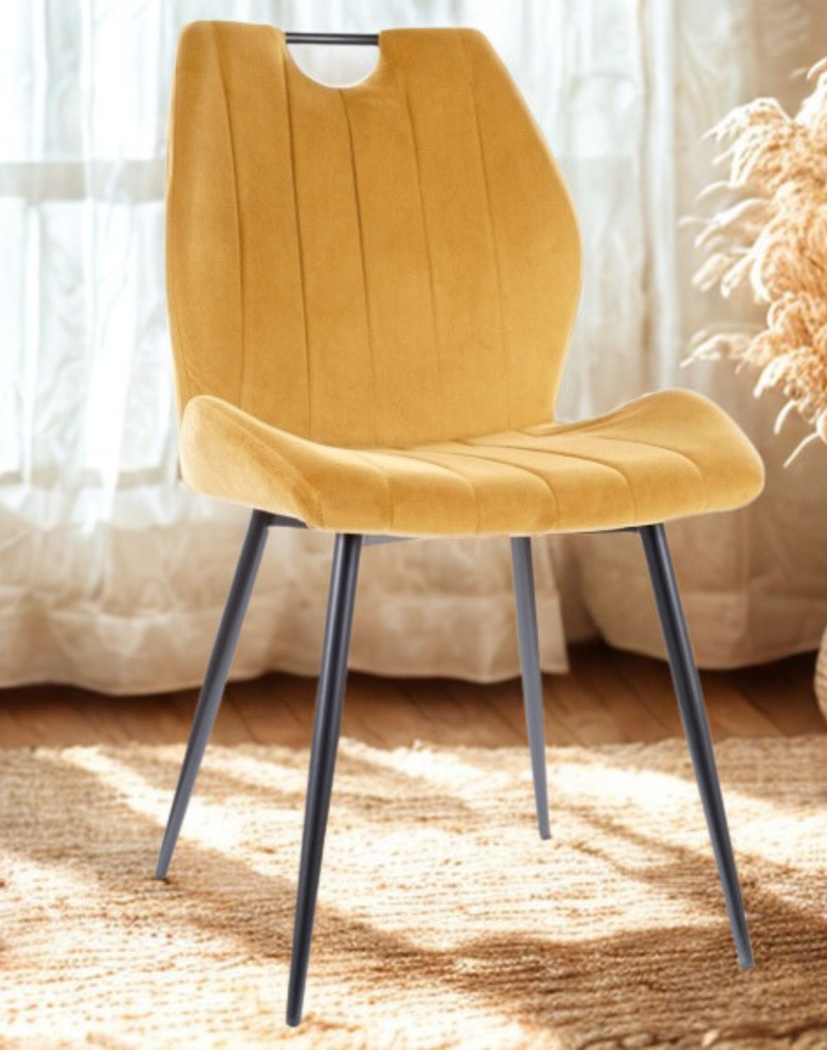 krzeslo arco velvet curry