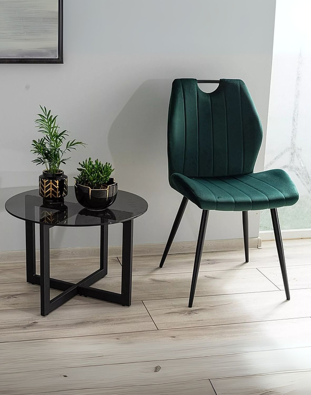 krzeslo arco velvet zielony