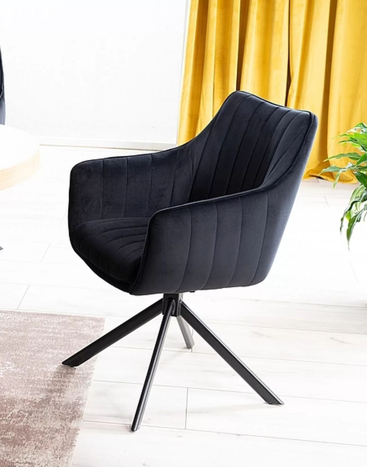 krzeslo azalia velvet czarne