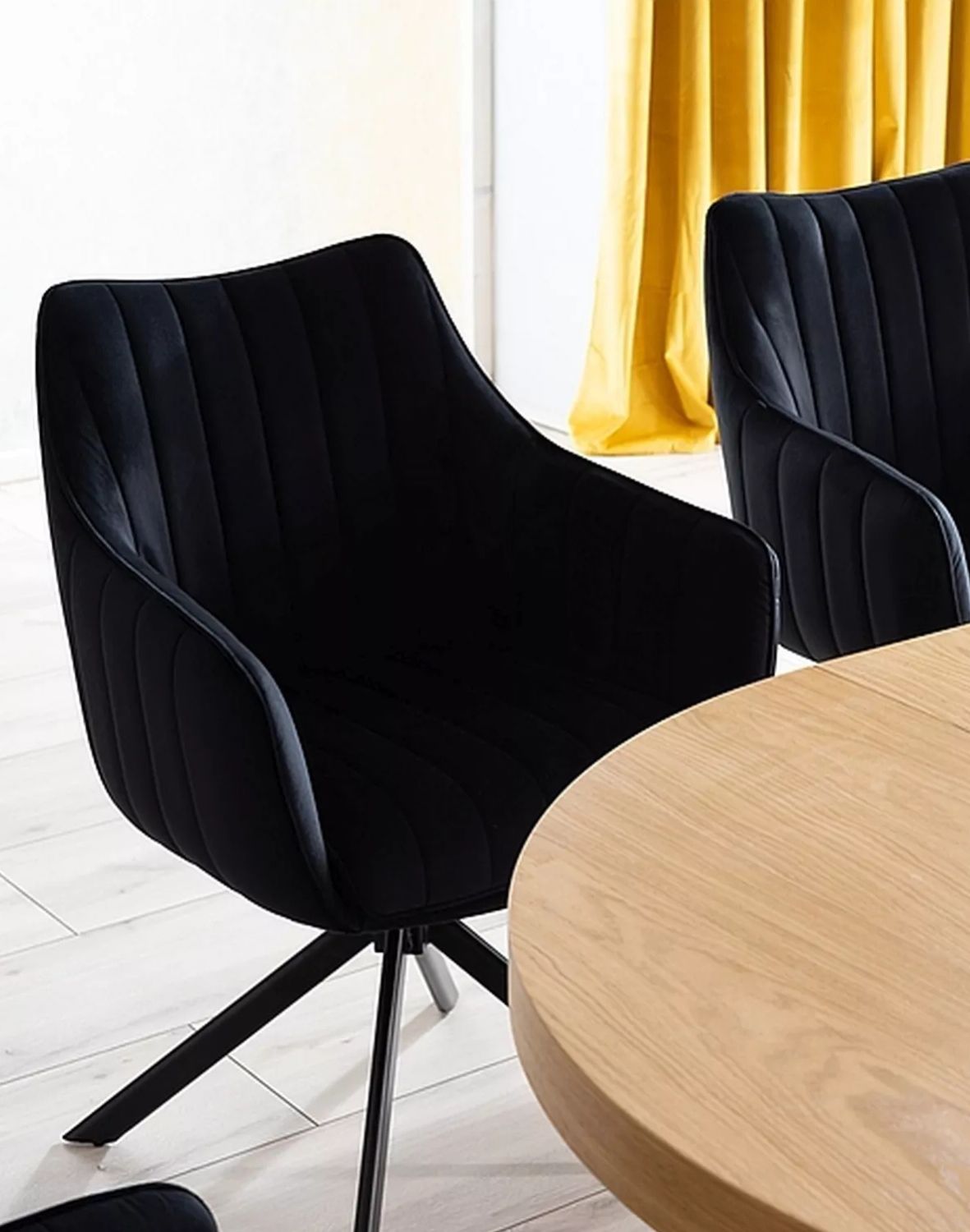 krzeslo azalia velvet czarne