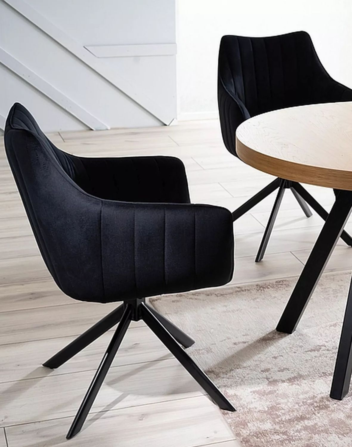 krzeslo azalia velvet czarne