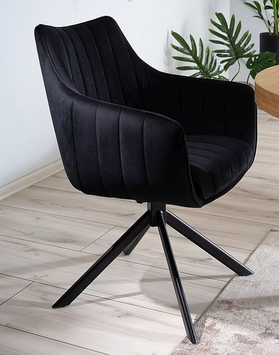 krzeslo azalia velvet czarne