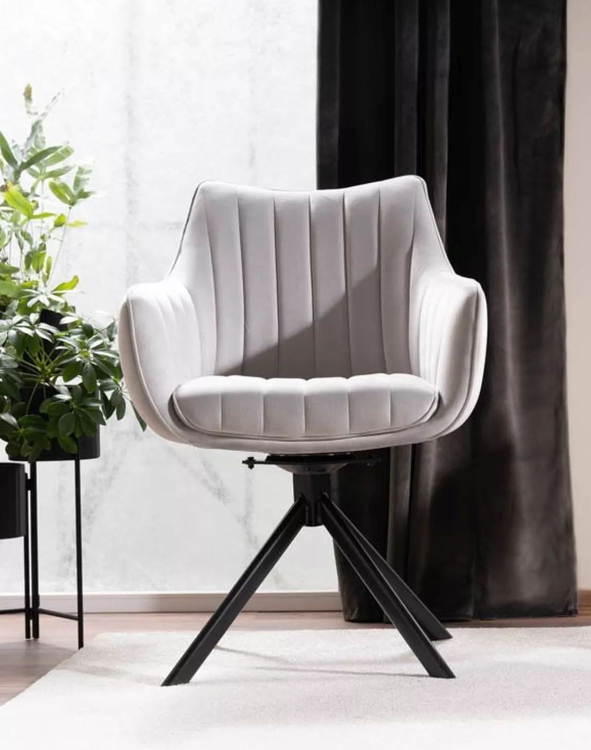 krzeslo azalia velvet jasny szary