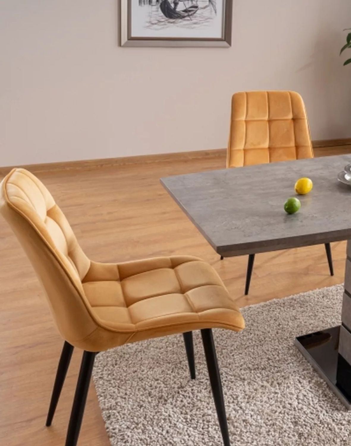 krzeslo  chic velvet curry czarny