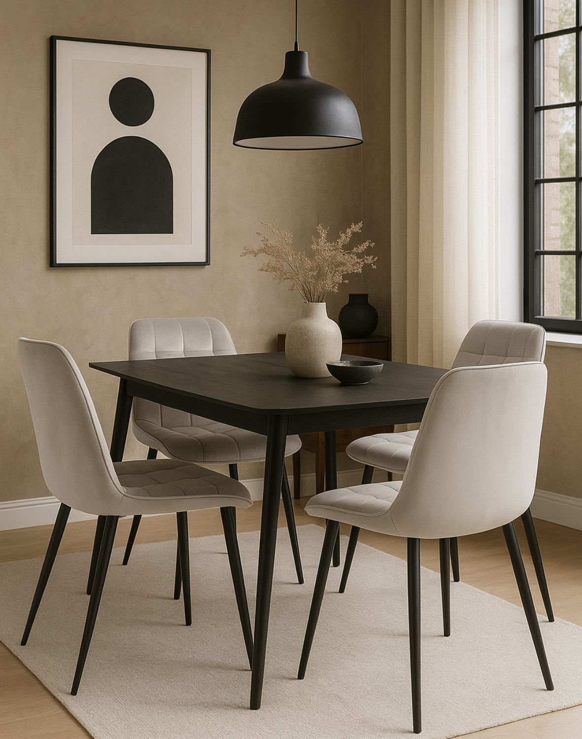 krzeslo  chic velvet szare czarny