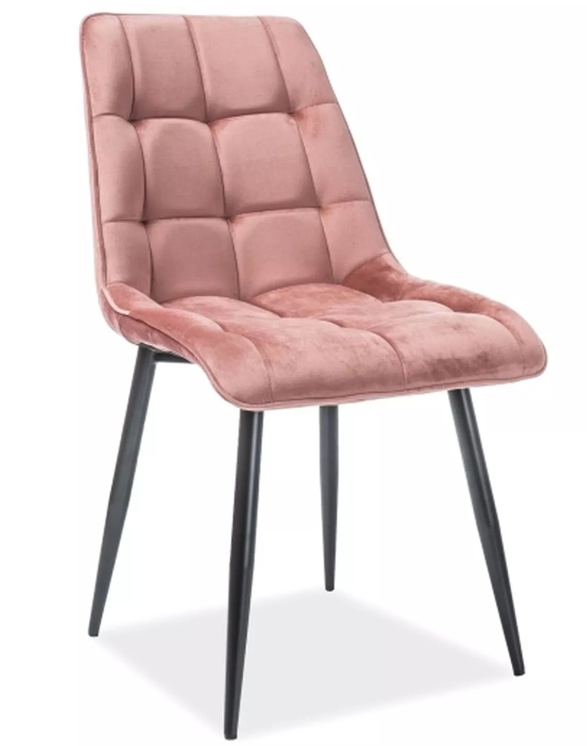 krzeslo  chic velvet rozowe czarny