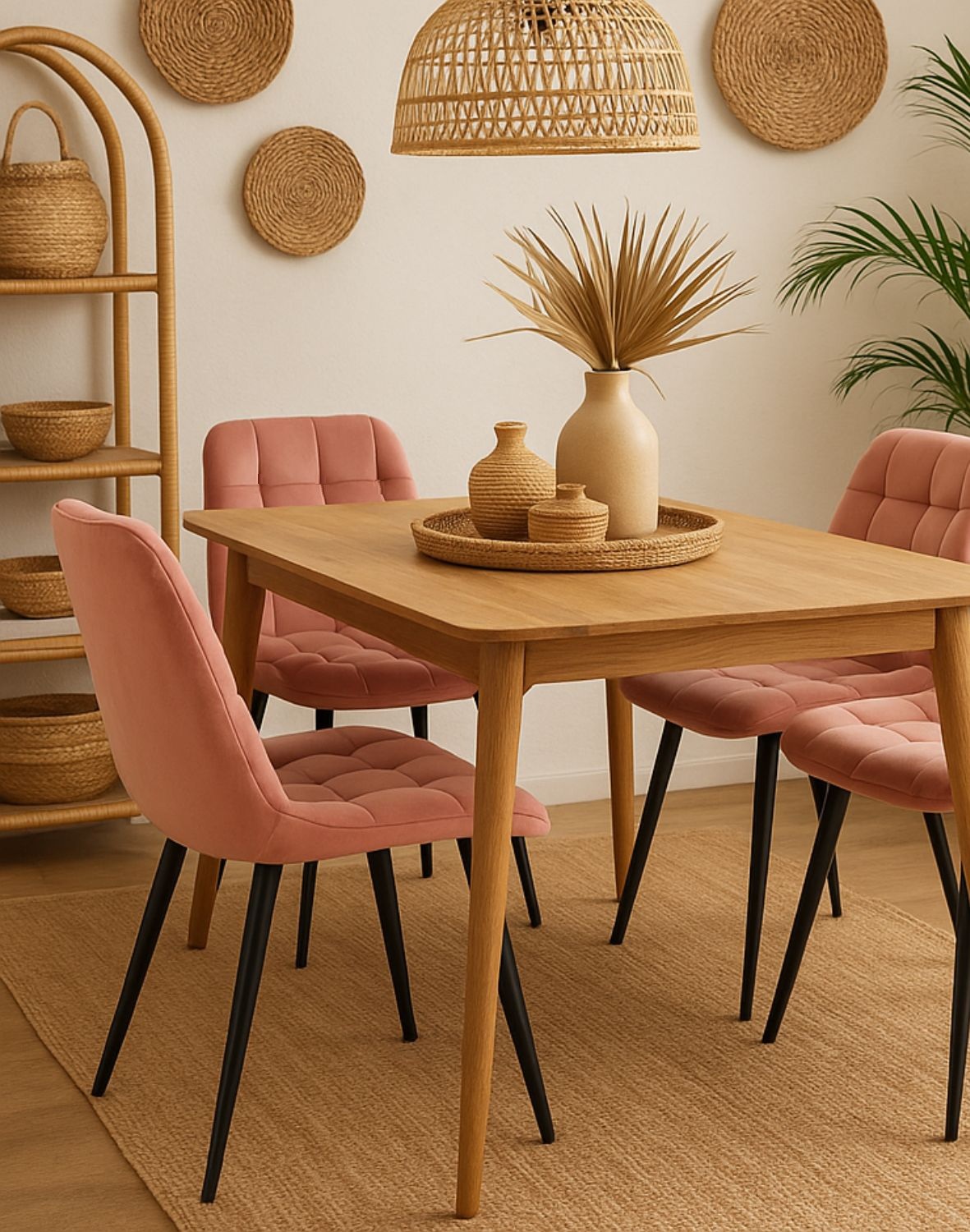 krzeslo  chic velvet rozowe czarny