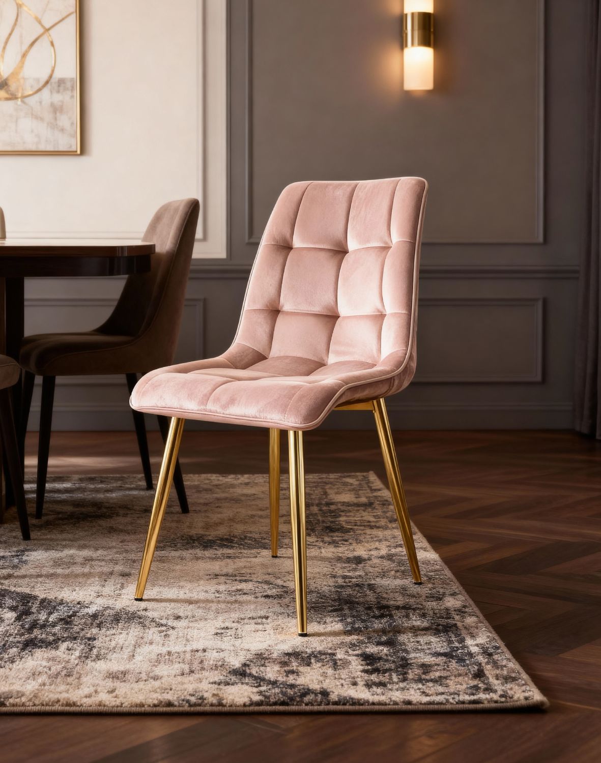 krzeslo chic zloty velvet bez