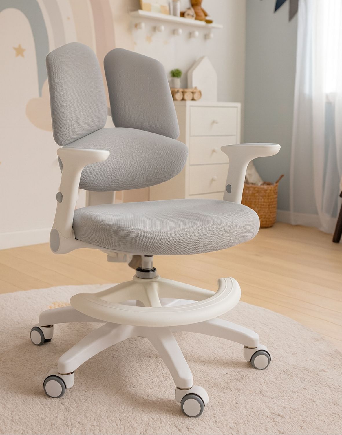 krzeslo dzieciece bunny fit grey