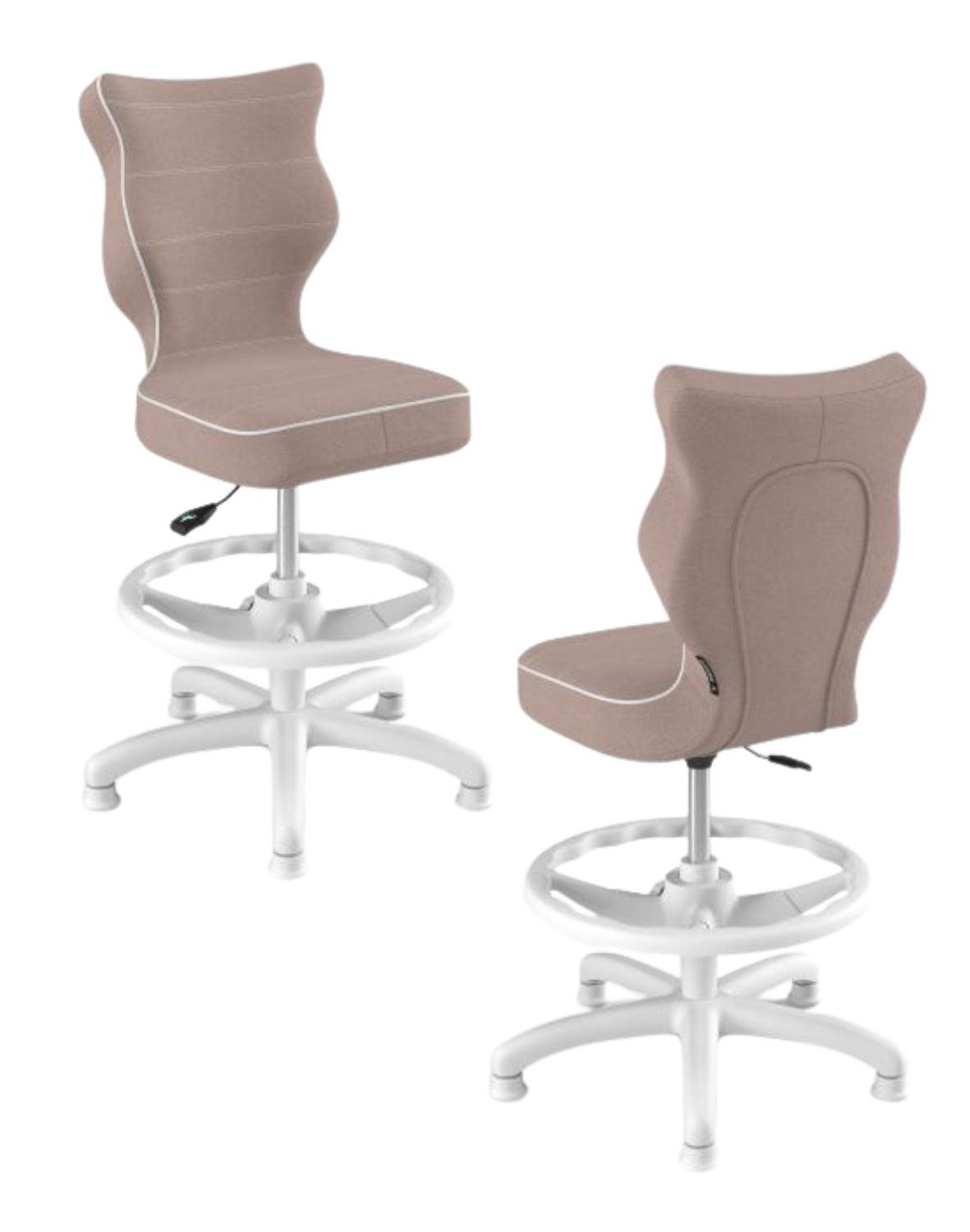 Krzesło dziecięce Entelo Petit z podnóżkiem 133-159 cm Biała Podstawa