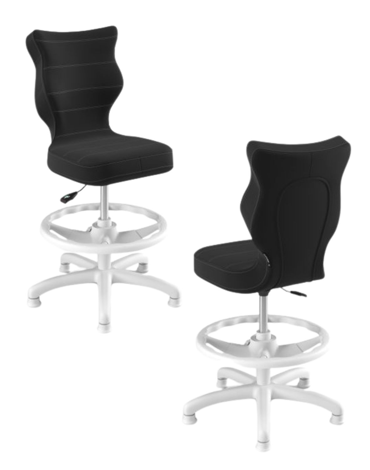 Krzesło dziecięce Entelo Petit z podnóżkiem 133-159 cm Biała Podstawa