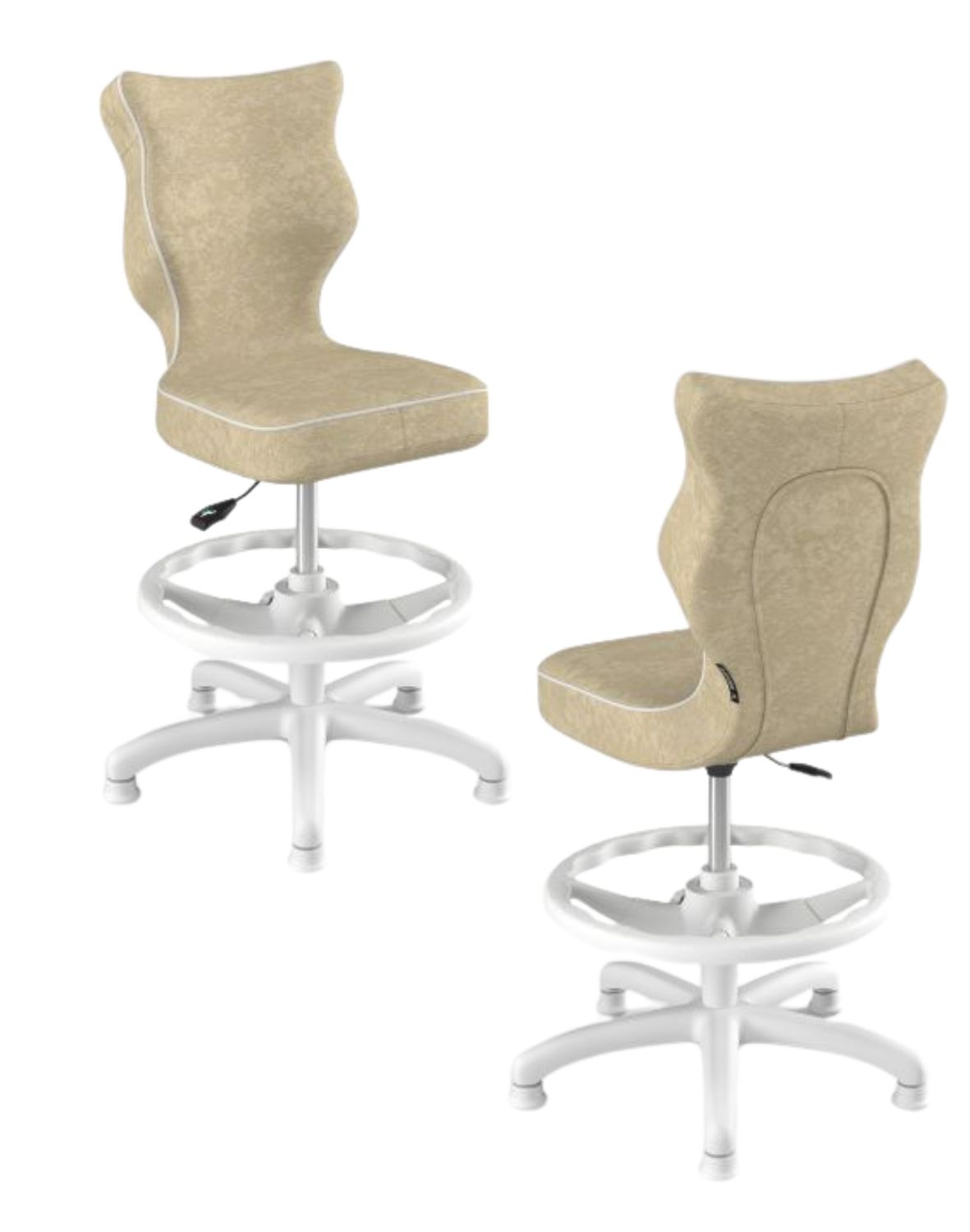 Krzesło dziecięce Entelo Petit z podnóżkiem 133-159 cm Biała Podstawa