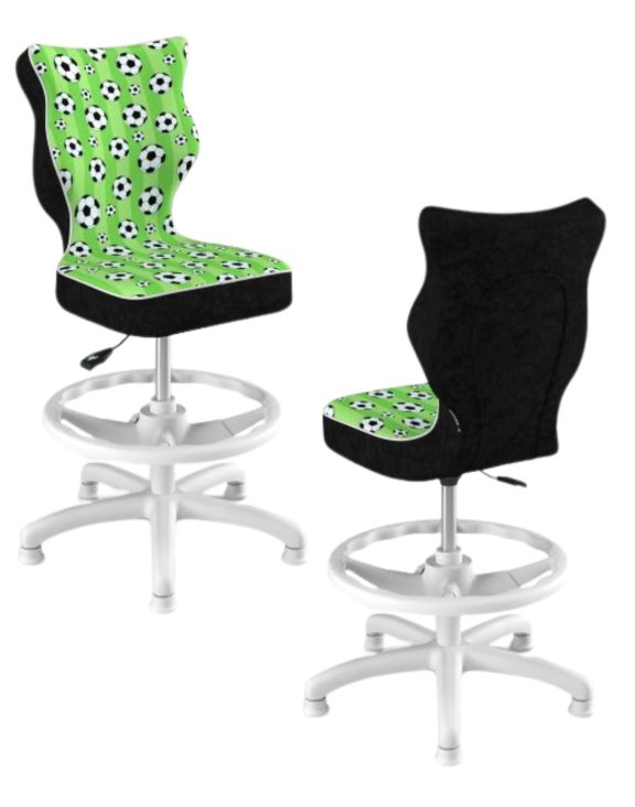 Krzesło dziecięce Entelo Petit z podnóżkiem 133-159 cm Biala Podstawa