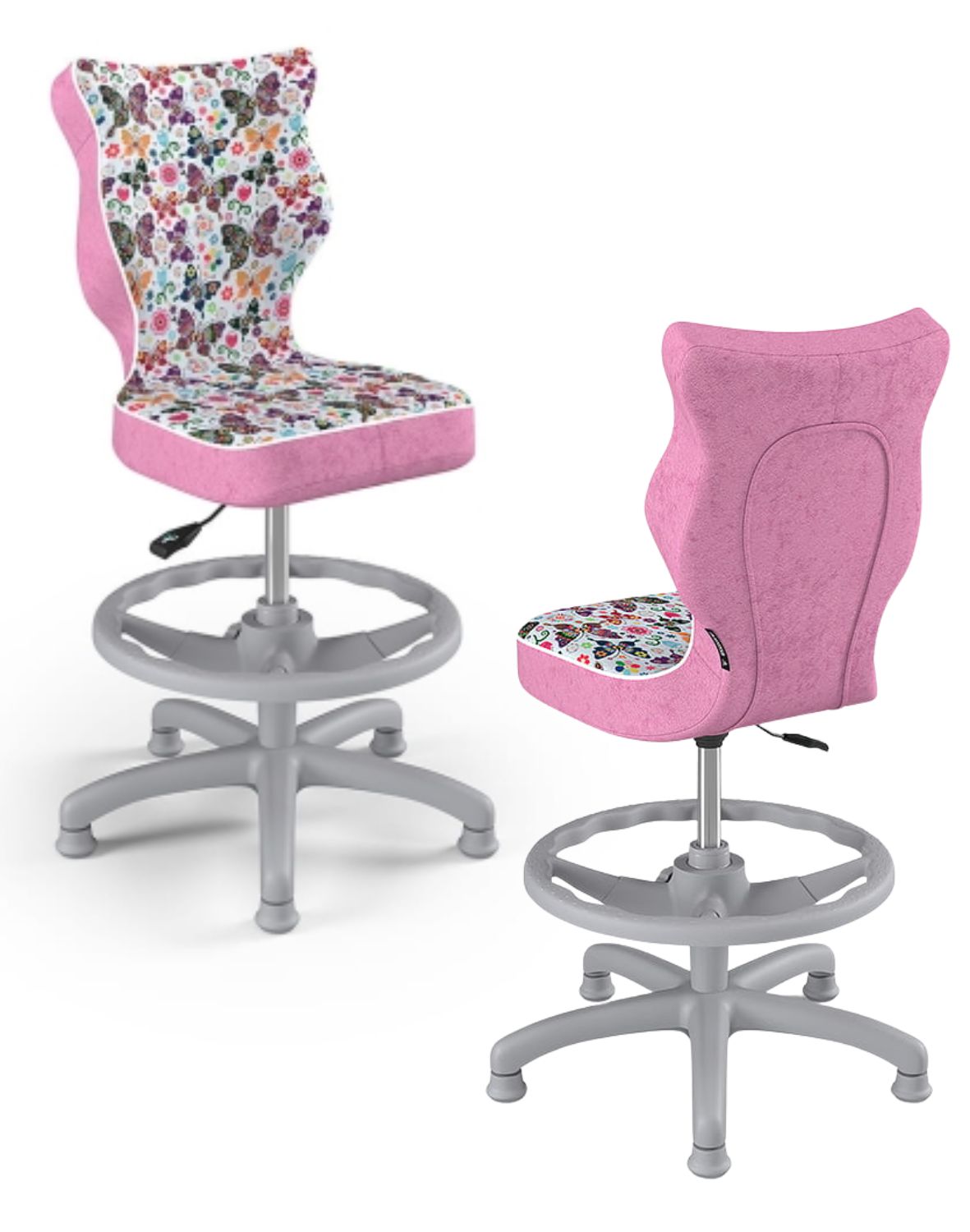 krzeslo dzieciece petit z podnozkiem 133 159 szara podstawa