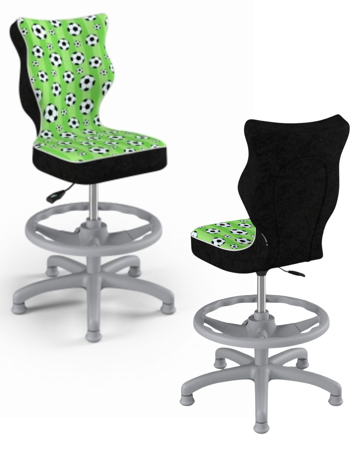 krzeslo dzieciece petit z podnozkiem 119 142 szara podstawa