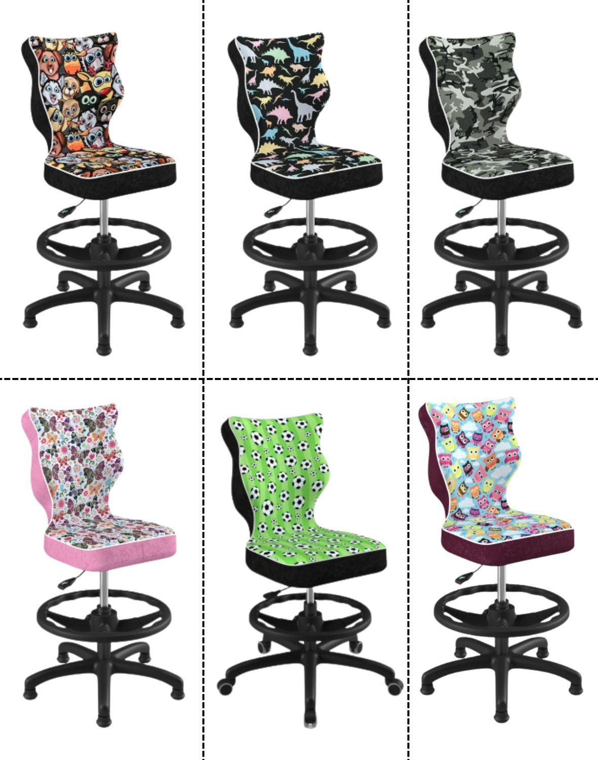 krzeslo dzieciece petit z podnozkiem 119 142 czarna podstawa