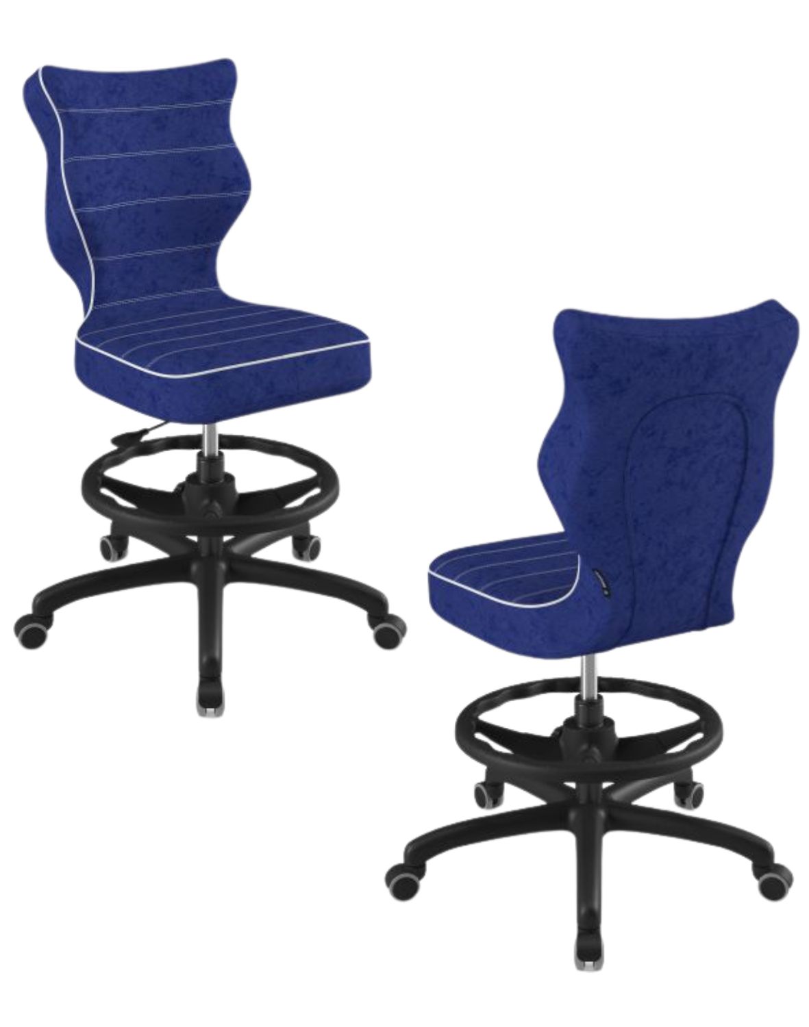 Krzesło dziecięce Entelo Petit z podnóżkiem 159-188 cm Czarna Podstawa