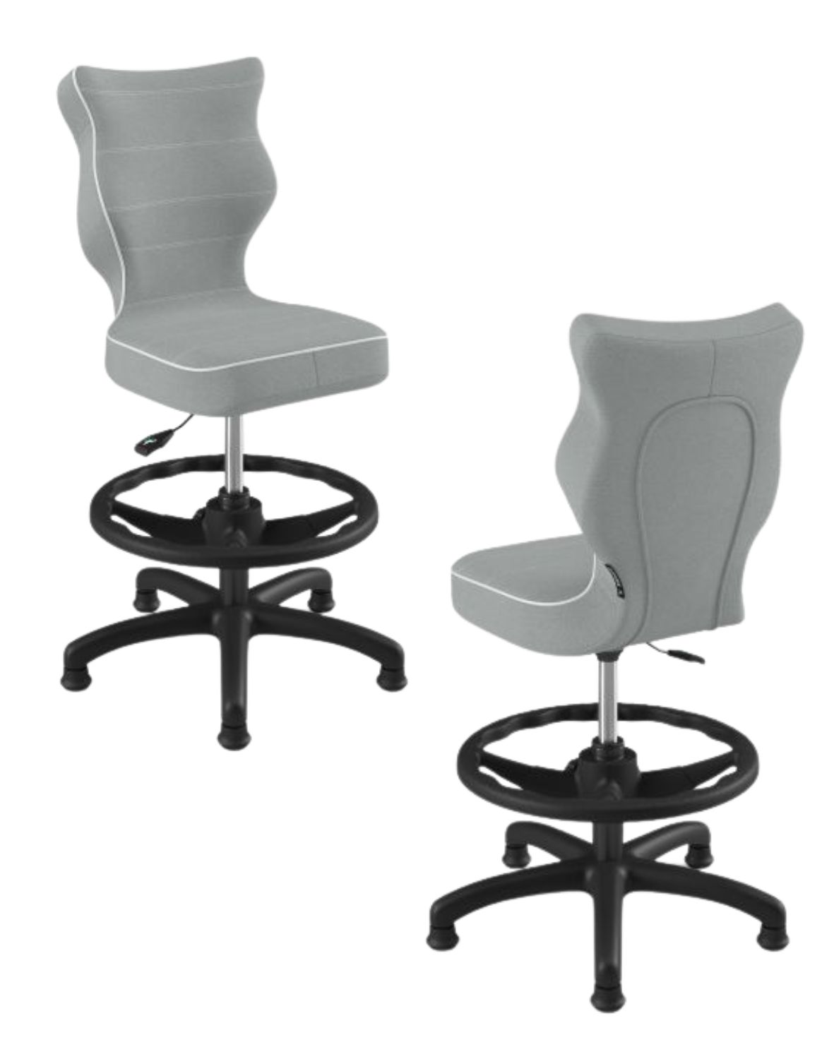 Krzesło dziecięce Entelo Petit z podnóżkiem 119-142 cm Czarna Podstawa