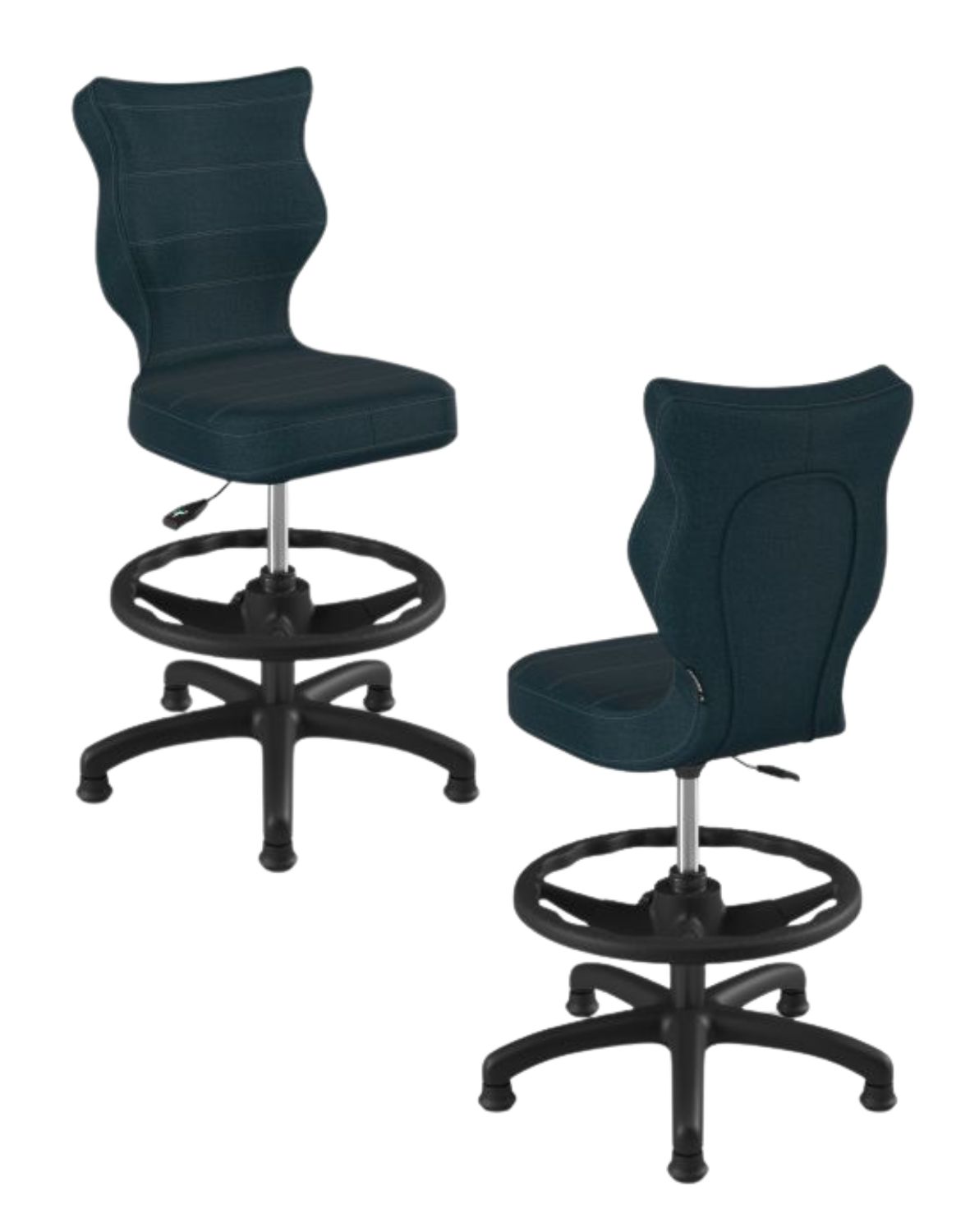 Krzesło dziecięce Entelo Petit z podnóżkiem 119-142 cm Czarna Podstawa