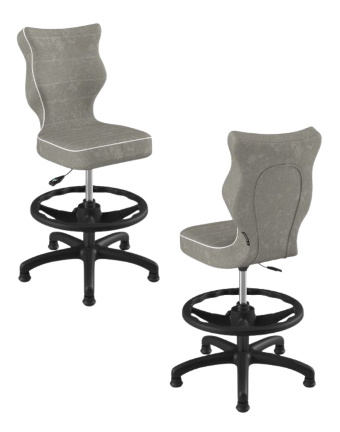 Krzesło dziecięce Entelo Petit z podnóżkiem 119-142 cm Czarna Podstawa