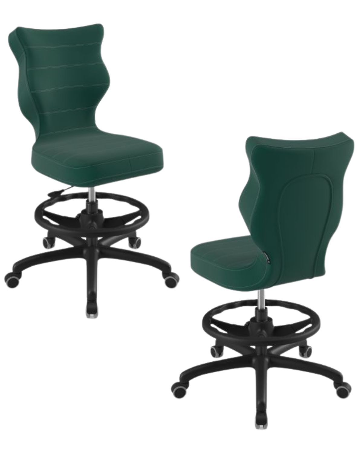 Krzesło dziecięce Entelo Petit z podnóżkiem 146-176,5 cm Czarna Podstawa