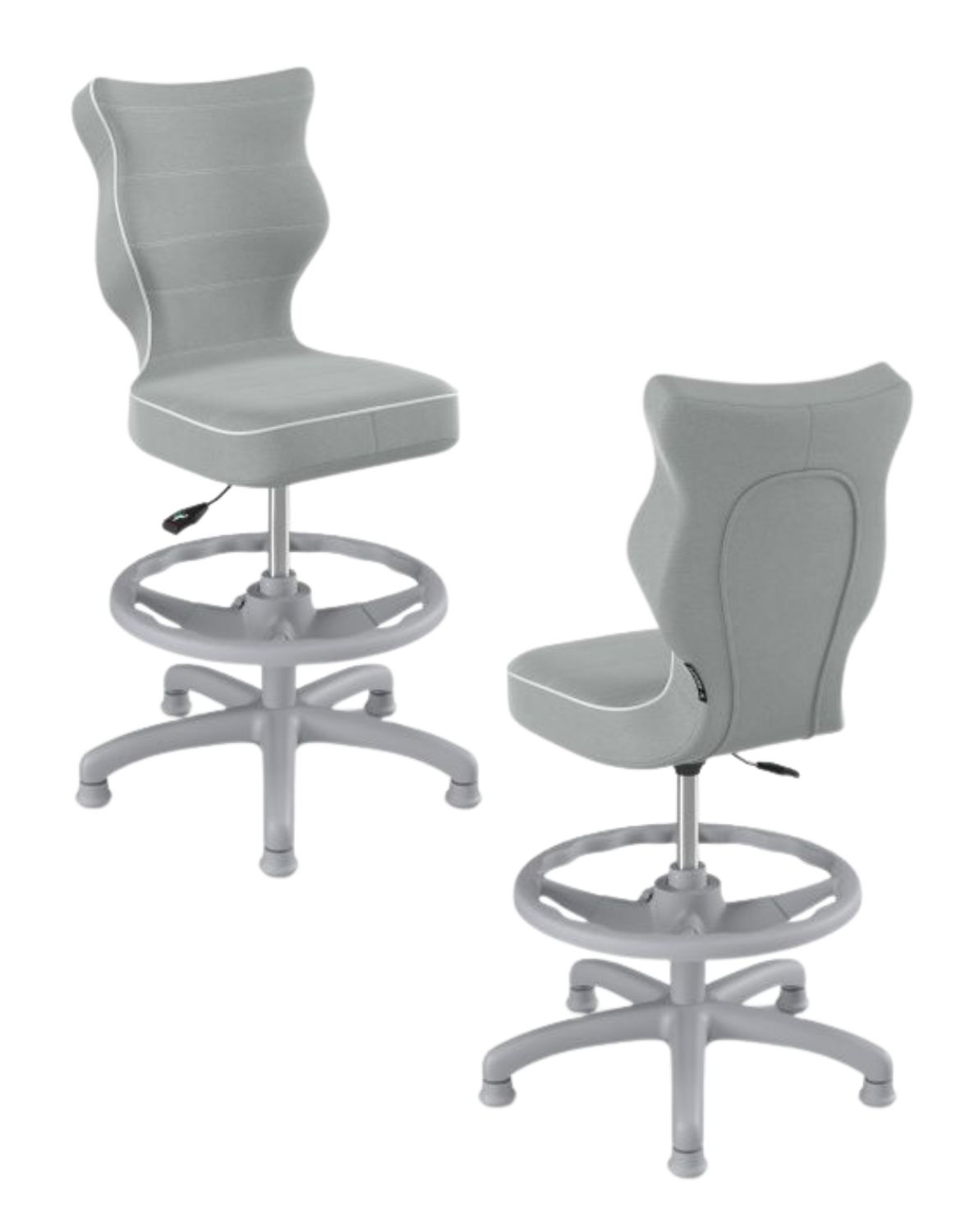 krzeslo dzieciece petit z podnozkiem 119 142 szara podstawa