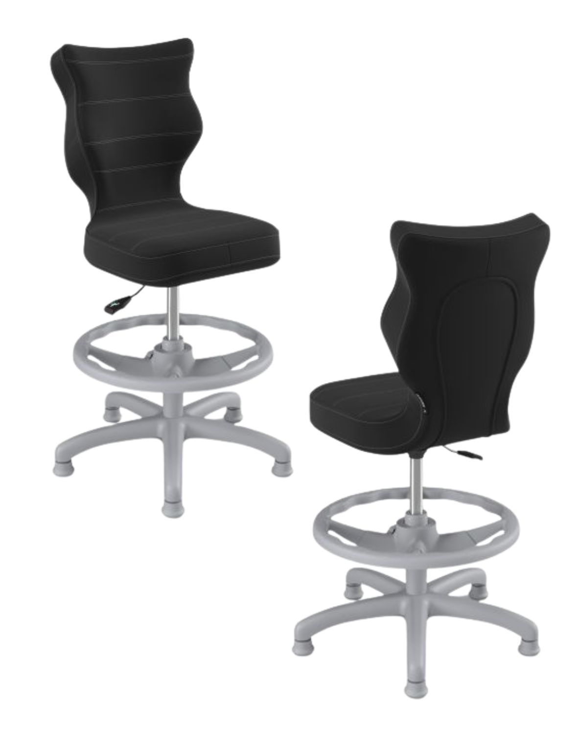 krzeslo dzieciece petit z podnozkiem 119 142 szara podstawa