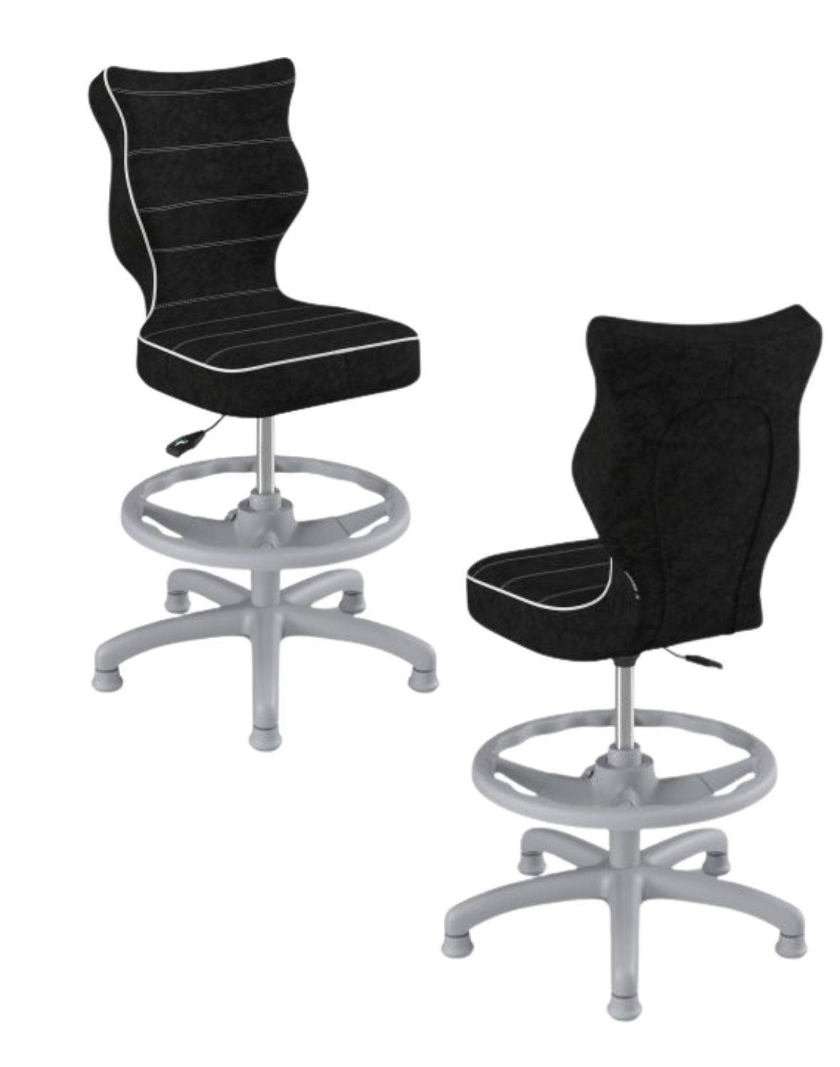 krzeslo dzieciece petit z podnozkiem 119 142 szara podstawa