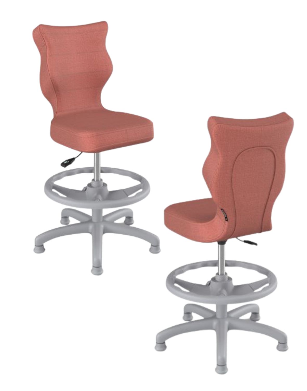 Krzesło dziecięce Entelo Petit z podnóżkiem 133-159 cm, Szara Podstawa