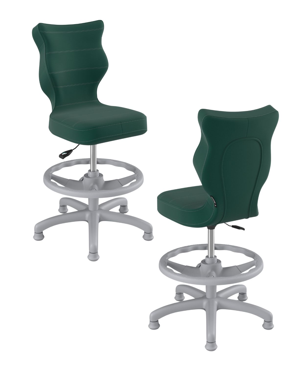 Krzesło dziecięce Entelo Petit z podnóżkiem 133-159 cm, Szara Podstawa