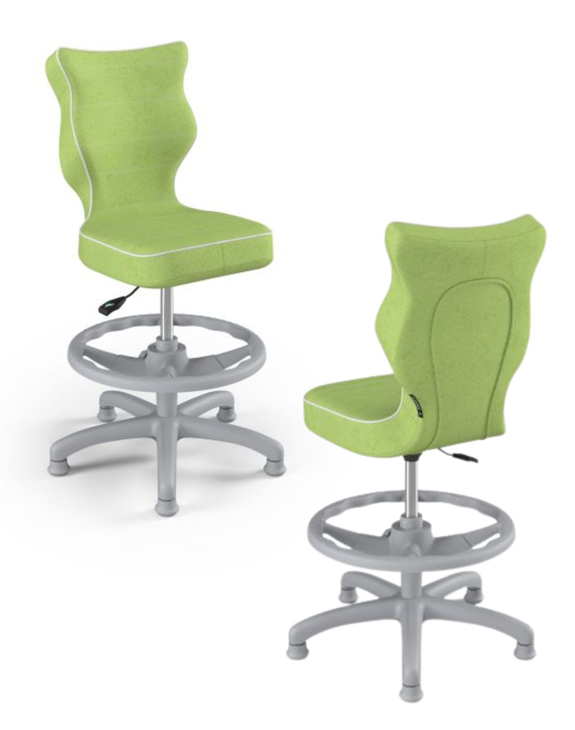 Krzesło dziecięce Entelo Petit z podnóżkiem 133-159 cm, Szara Podstawa